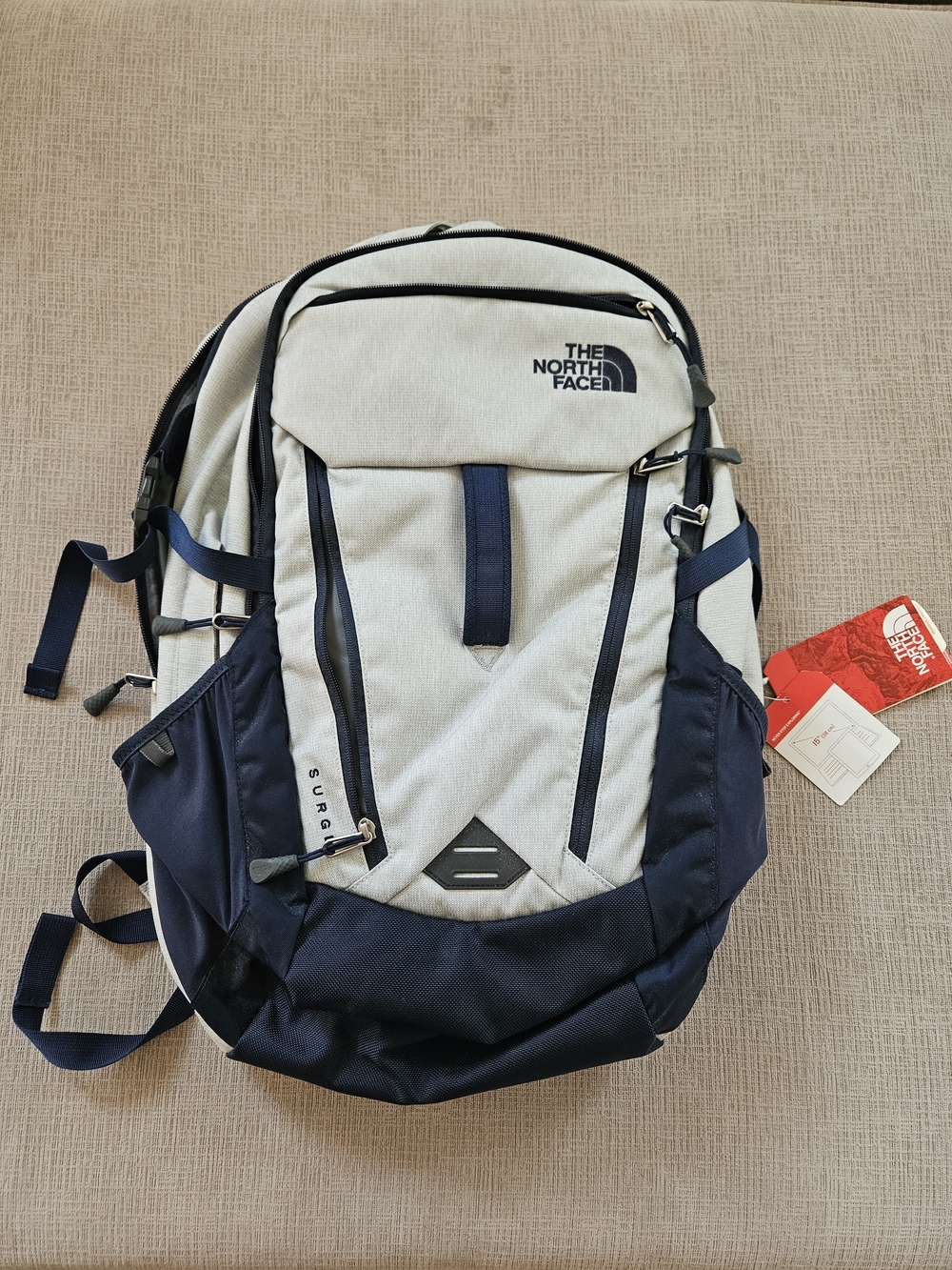 The North Face Two-Tone Gray and Navy Men's Backpack